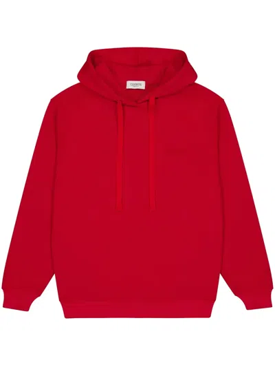 Laneus Cotton Hoodie In Red
