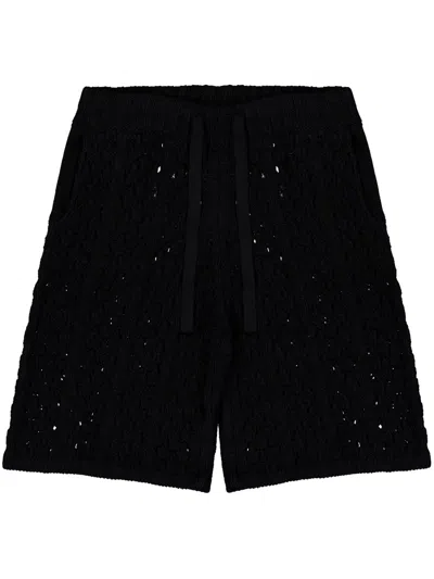 Laneus Cotton Shorts In Black
