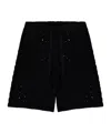 Laneus Pantaloncini A Maglia All'uncinetto Traforati In Black