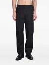 Laneus Pants In Black Wool In Black