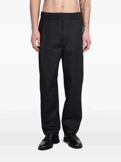 Laneus Cotton Trousers In Black