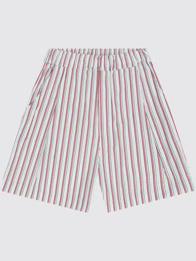 Laneus Cotton Wide Leg Bermuda In White
