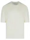 Laneus Cotton Sweater Short Sleeves In Crema