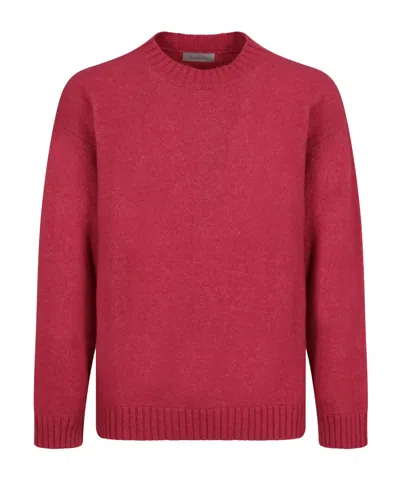 Laneus Crew-neck Cashmere Jumper In Red