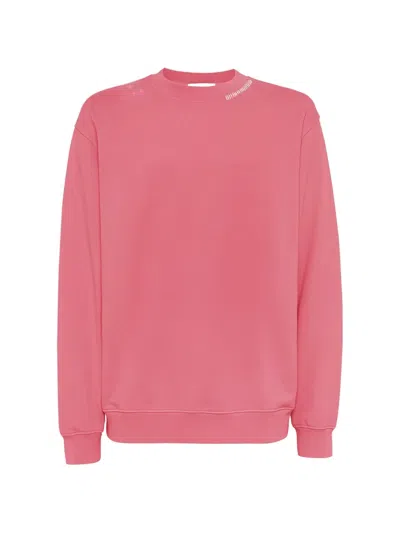 Laneus Crew-neck Fleece Sweatshirt In Pink