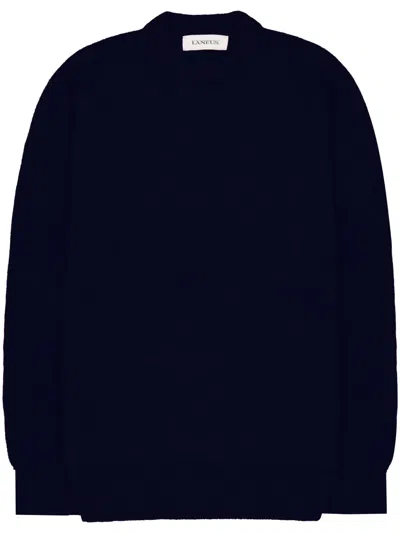 Laneus Crew-neck Knit Jumper In Blue