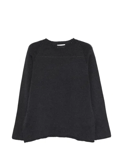 Laneus Crew-neck Long-sleeve Sweater In Black