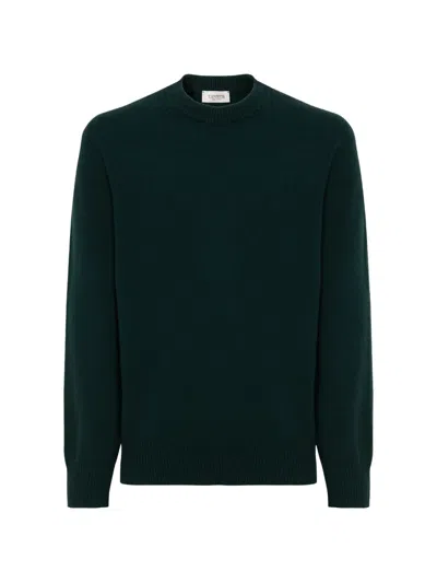 Laneus Crew-neck Knitted Sweater In Green