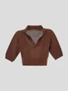 Laneus Woman Sweater Brown Size 6 Cotton In No-color