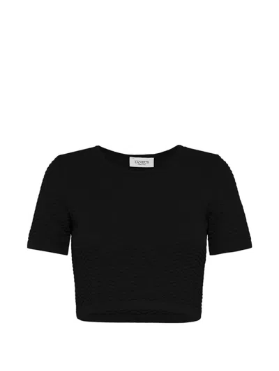 Laneus Cropped T-shirt In Black