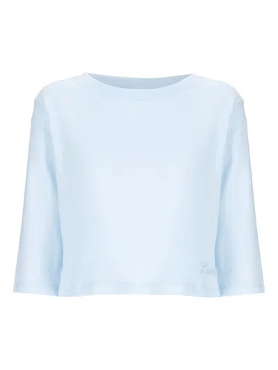 Laneus Cropped T-shirt In Blue