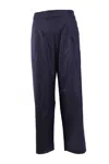 Laneus Trousers Wide Leg Elastic Waistband In Black
