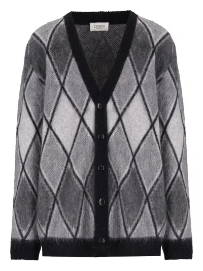Laneus Diamond-pattern Cardigan In Multi