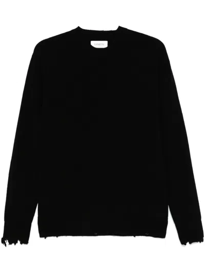 LANEUS DISTRESSED CREW-NECK SWEATER