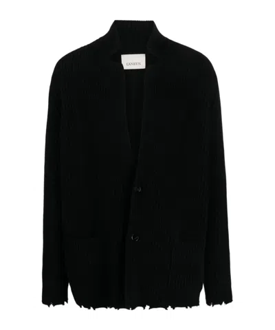 Laneus Distressed-effect Wool Cardigan