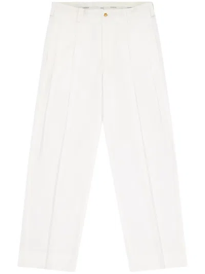 Laneus Double Pence Loose-fit Trousers In White