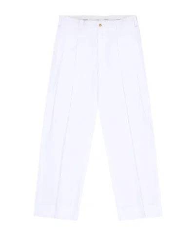 Laneus Double Pleat Baggy Trousers In White