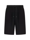 Laneus Drawstring Embroidered Shorts In Neutral
