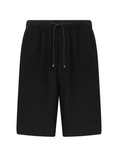 Laneus Drawstring Embroidered Shorts In Neutral