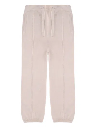 Laneus Drawstring Knitted Trousers In Neutral