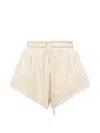 Laneus Drawstring Mini Shorts In Neutral