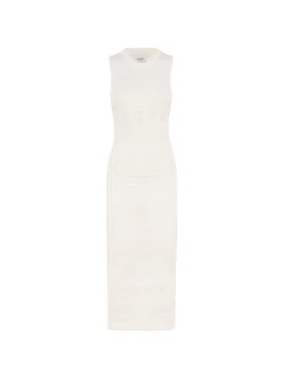 Laneus Dress With Back Neckline In White