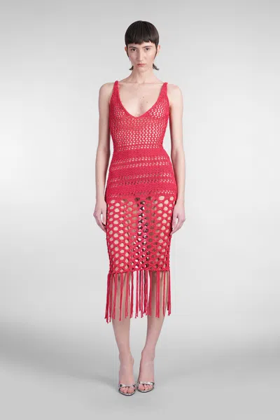 Laneus Dress Woman In Red Polyester