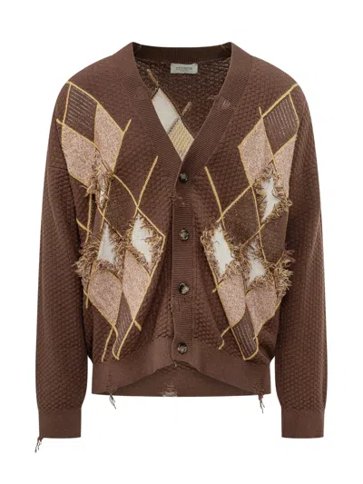 Laneus Eco-friendly Cardigan For Spring/summer 2026 In Cioccolato