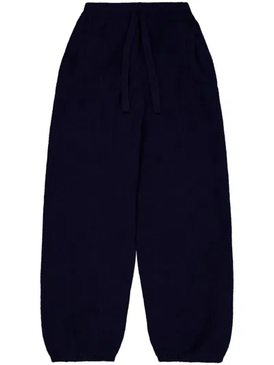 Laneus Elasticated Drawstring Track Pants In Blue