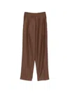 Laneus Elasticated Trousers In Brown