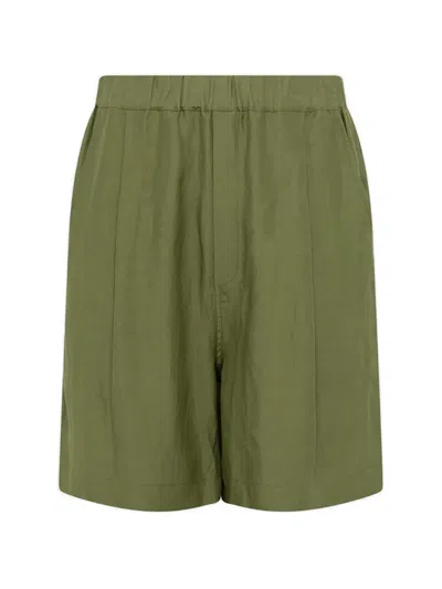 Laneus Elasticated-waist Bermuda Shorts In Green