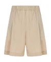 Laneus Elasticated-waist Shorts In Nude