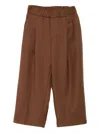 Laneus Elasticated-waist Trousers In Brown