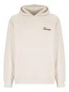 Laneus Embroidered-logo Hoodie In Neutral