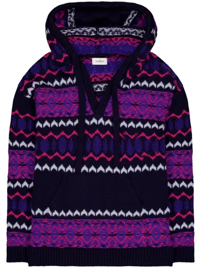 Laneus Fair-isle Jumper In Black