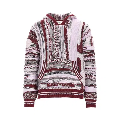 Laneus Felpa In Maglia Jacquard Con Cappuccio In Multi