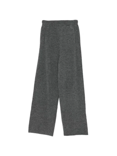Laneus Fine-knit Elasticated Trousers In Black
