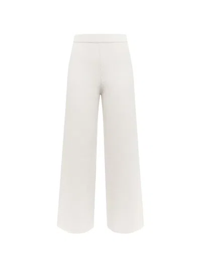 Laneus Fine-knit Trousers In White