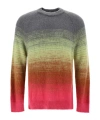 Laneus Gradient-effect Textured Jumper In Multicolor