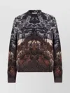 Laneus Graphic Patterned Long Sleeve Knit Jumper In Multi