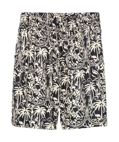 LANEUS LANEUS WIDE LEG BERMUDA SHORTS