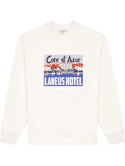 Laneus Graphic-print Sweatshirt In White