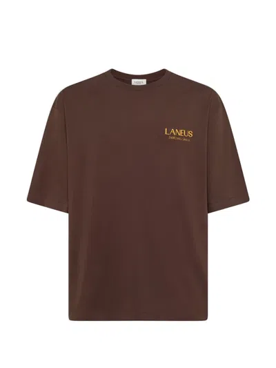 Laneus Graphic-print T-shirt In Brown