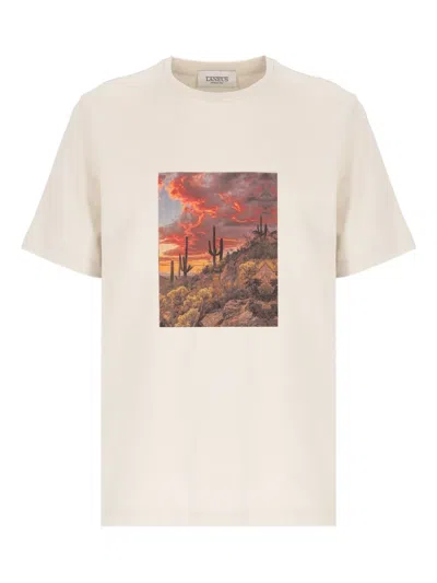 Laneus Graphic-print T-shirt In Neutral