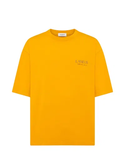 Laneus Graphic-print T-shirt In Orange