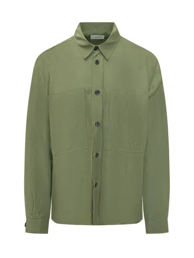 Laneus Green Regular Solid Shirt