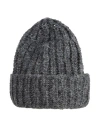 Laneus Hat Grey Size Onesize Polyester, Alpaca Wool, Polyamide, Virgin Wool In Gray