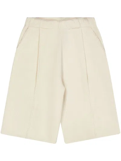 Laneus High-waisted Shorts In Neutrals