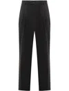 Shop Laneus High-waisted Trousers In 黑色