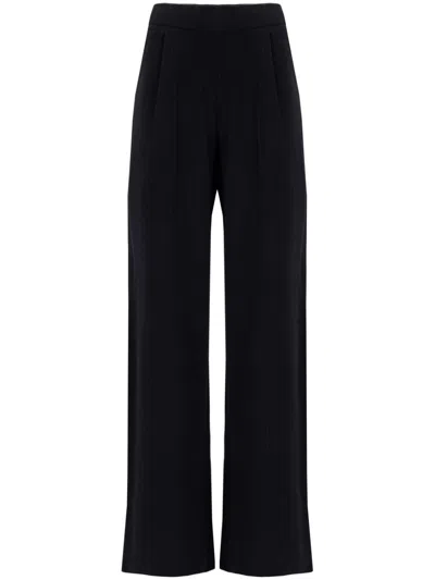 Laneus High-waisted Trousers In Black